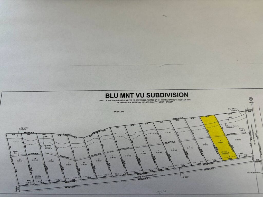 Lot 2 BLU MNT VU Tolna, North Dakota — Tolna, Nelson County, ND — land — home for sale